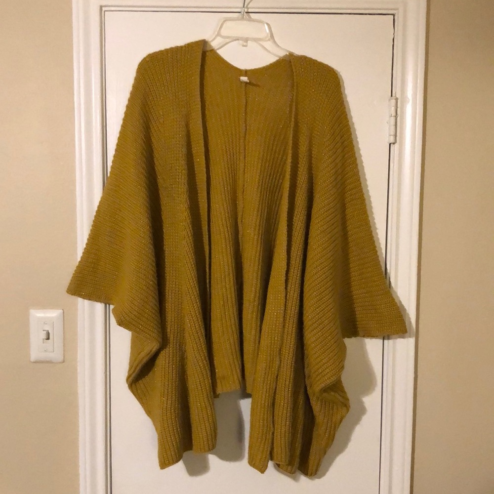 Oversized Mustard Cardigan